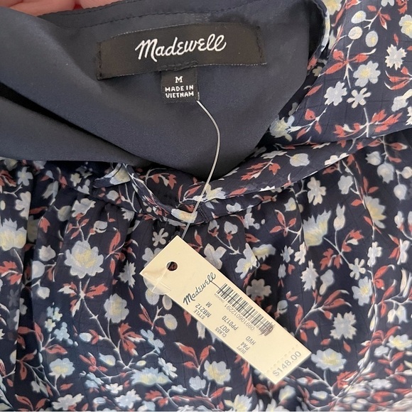 Madewell Tie-Waist Midi Dress in Harvest Vine Size Medium NWT - Picture 6 of 7